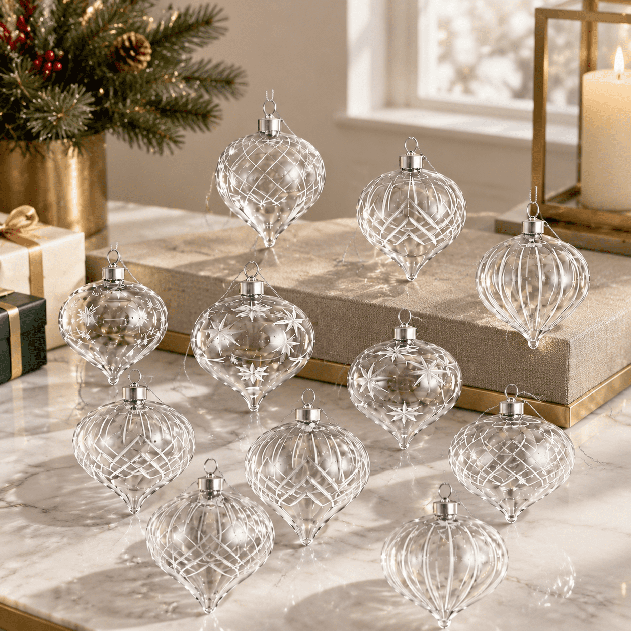 24 Pack 2.36 Inch Shatterproof Glass Christmas Ball Ornaments - Walmart.com