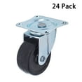 thumbnail image 1 of 24 Pack 2 inch Caster Wheel 360 Degrees Rotable Black Smooth Sturdy Heavy Duty Swivel Chair Caster, 1 of 7