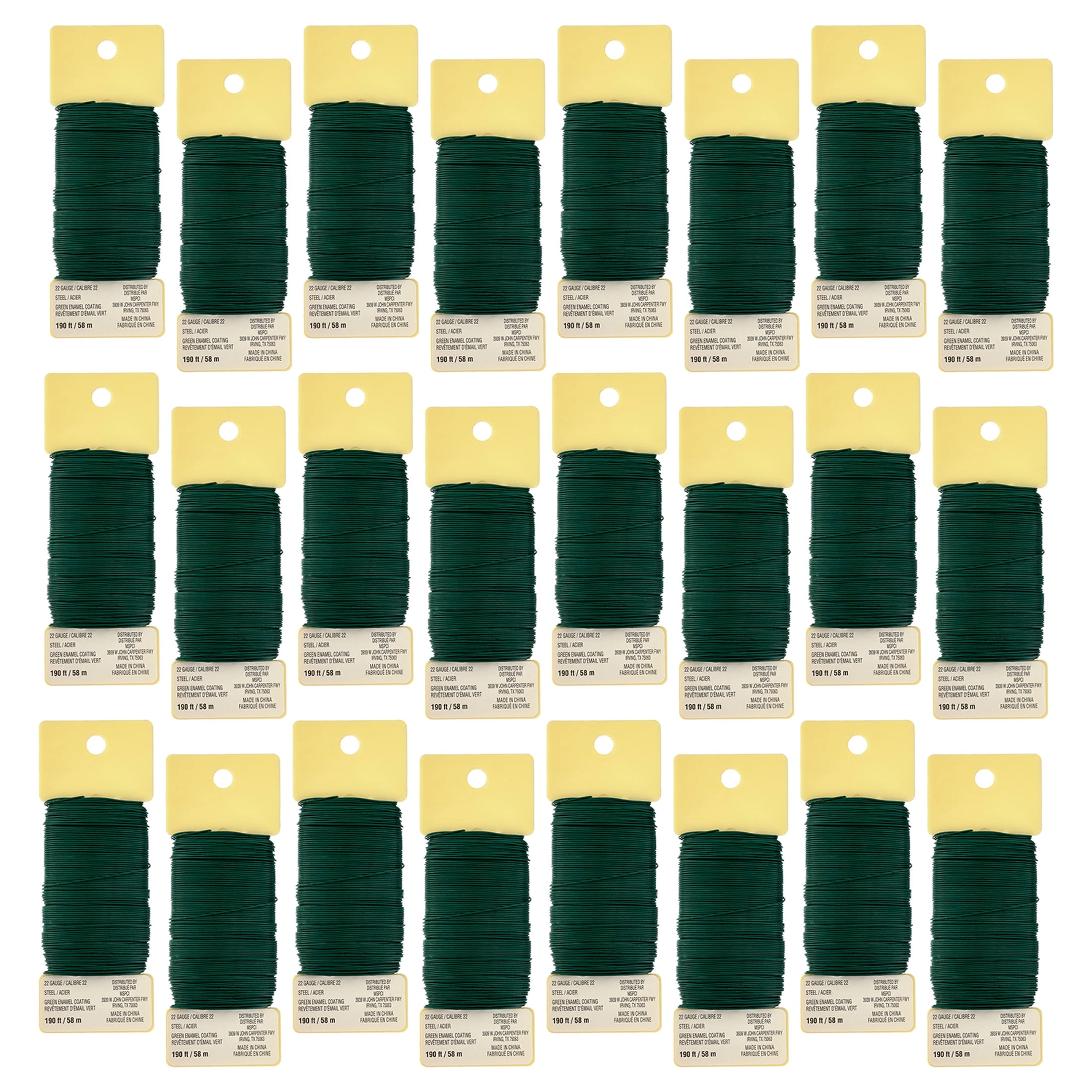 24 Pack: 22 Gauge Green Floral Wire by Ashland