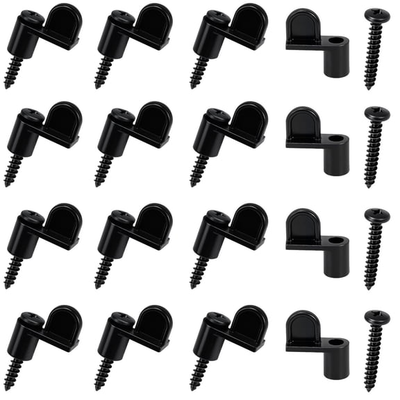 24 Pack 3/8 Inch Windows Screen Door Clips, TGY Offset Fastener Clips, Screen Retainer Clips with Screws for Storm Panels, Window Screen Fasteners