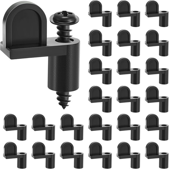 24 Pack 3/8 in Nylon Window Screen Clip with Screws Offset Clips for Fastens Storm Window Storm Panels Screen Door Clips Black