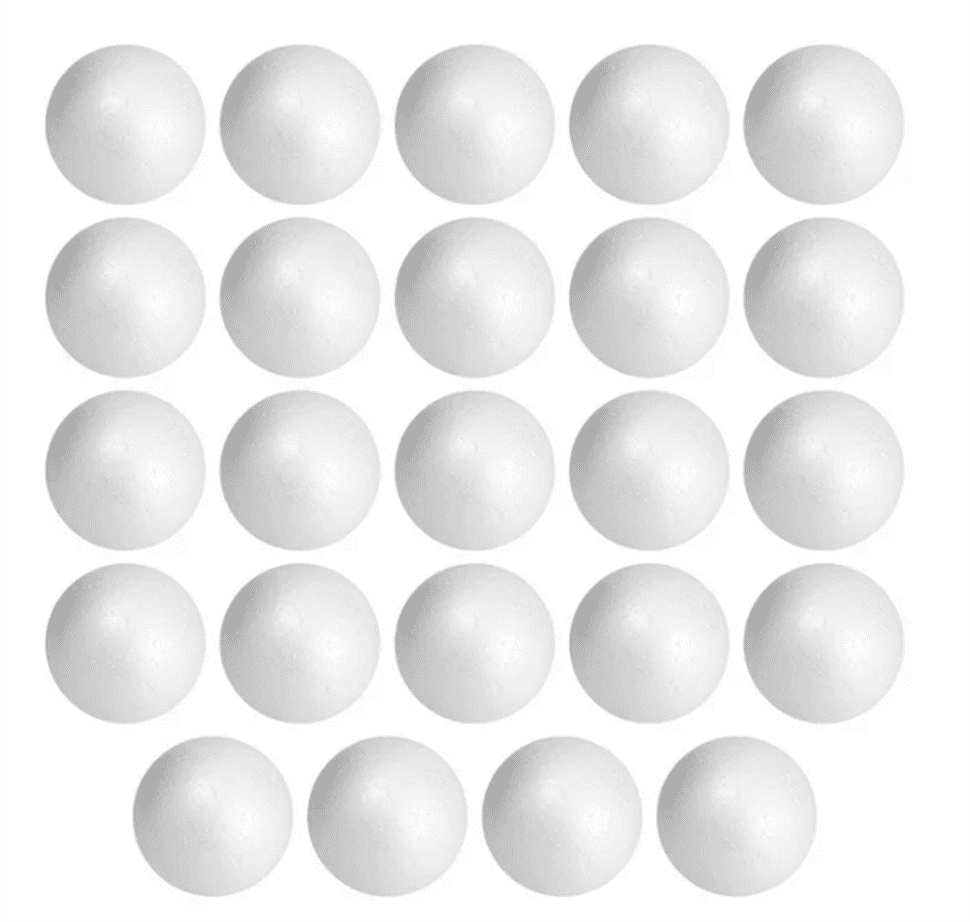 24 Pack 3 Inch Foam Balls for Crafts, Smooth Polystyrene Spheres for