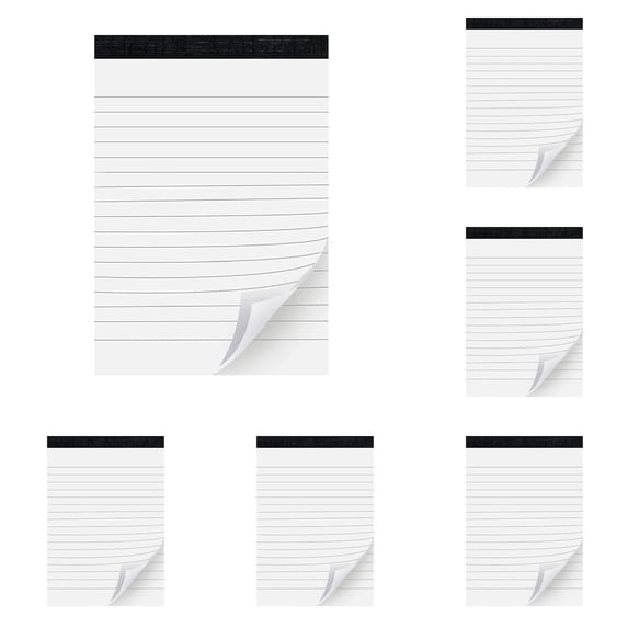 24 Pack 3 x 5 Inch Memo Pads, College Ruled Note Pads, 30 Sheets Each, Top Bound Small Writing Pads with Perforated Pages, 80 GSM Thick Paper, Chipboard Back for Office Classroom Home