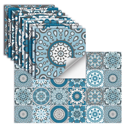 24 Pack 4"×4" Self-Adhesive Vinyl Backsplash Stickers, Waterproof Removable Tile Decals for Kitchen & Bathroom Renovation