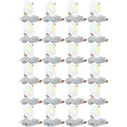 24 Pack 4 Inch 5CCT LED Recessed Lighting, CRI 90, 9W Ultra-Thin Downlight, Dimmable, ETL Listed