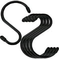 24 Pack 4 inch Large Vinyl Coated S Hooks with Rubber Stopper Non Slip
