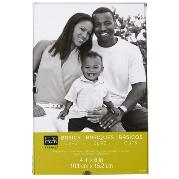Studio Decor 4" x 6" Clip Frame, Basics, 24 Pack