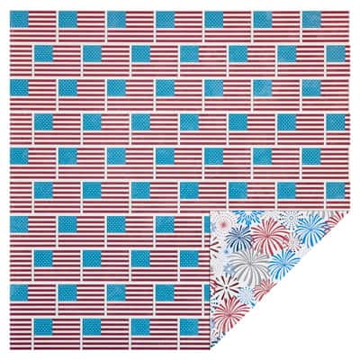Recollections 4th of July Paper, 12" x 12", 24 Pack