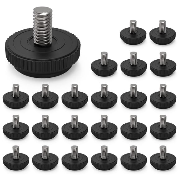 24 Pack 5/16-18 Stainless Steel Adjustable Threadedniture Leg Leveling Feet Screw-in Glide Levelers Screw Foot On For Table Chair (m63)