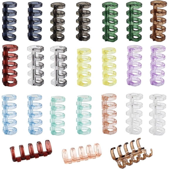 24-Pack 5-Ring Loose Leaf Binder Rings, 15mm Plastic Binding Spines for Notebooks & Journals
