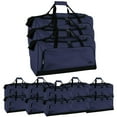 thumbnail image 1 of 24 Pack 55 Liter Capacity Unisex Duffel Bags with Handle and Luggage Shoulder Strap for Gym, Travel and Commuting in Navy Blue, 1 of 7