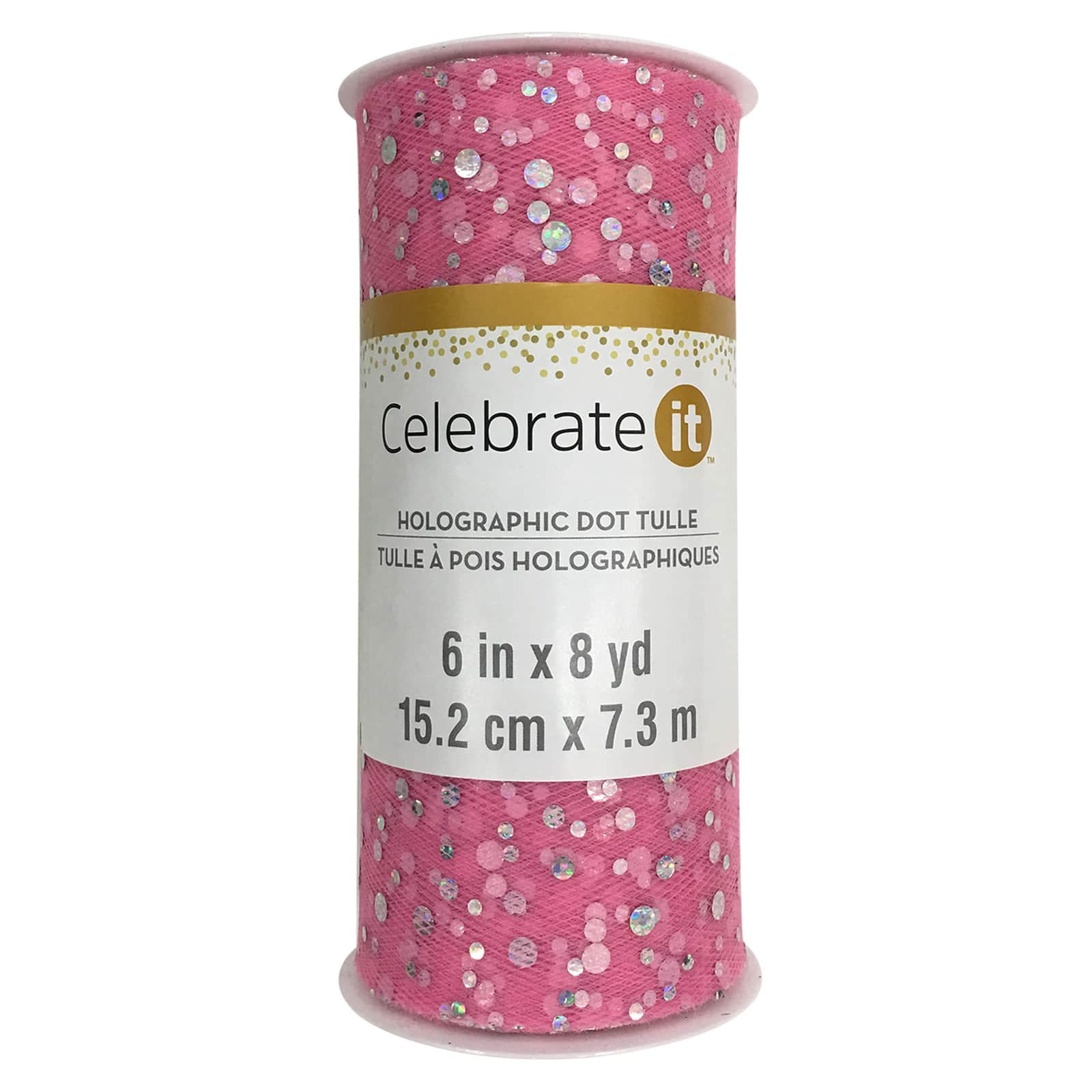 24 Pack: 6" Holographic Dot Tulle by Celebrate It
