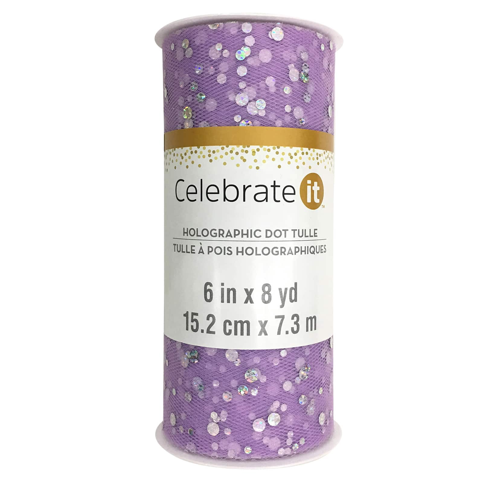 24 Pack: 6" Holographic Dot Tulle by Celebrate It