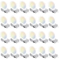 thumbnail image 1 of 24 Pack 6 inch Ultra-Thin LED Recessed Downlight with Junction Box, 2700K/3000K/4000K/5000K/6500K Selectable, Slim Dimmable Light, ETL, 1 of 7