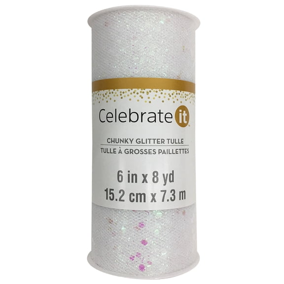 24 Pack: 6" x 8yd. Chunky Glitter Tulle by Celebrate It