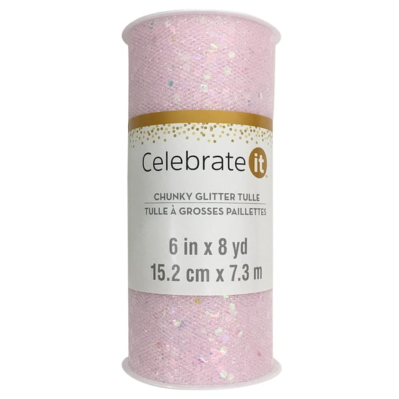 24 Pack: 6" x 8yd. Chunky Glitter Tulle by Celebrate It