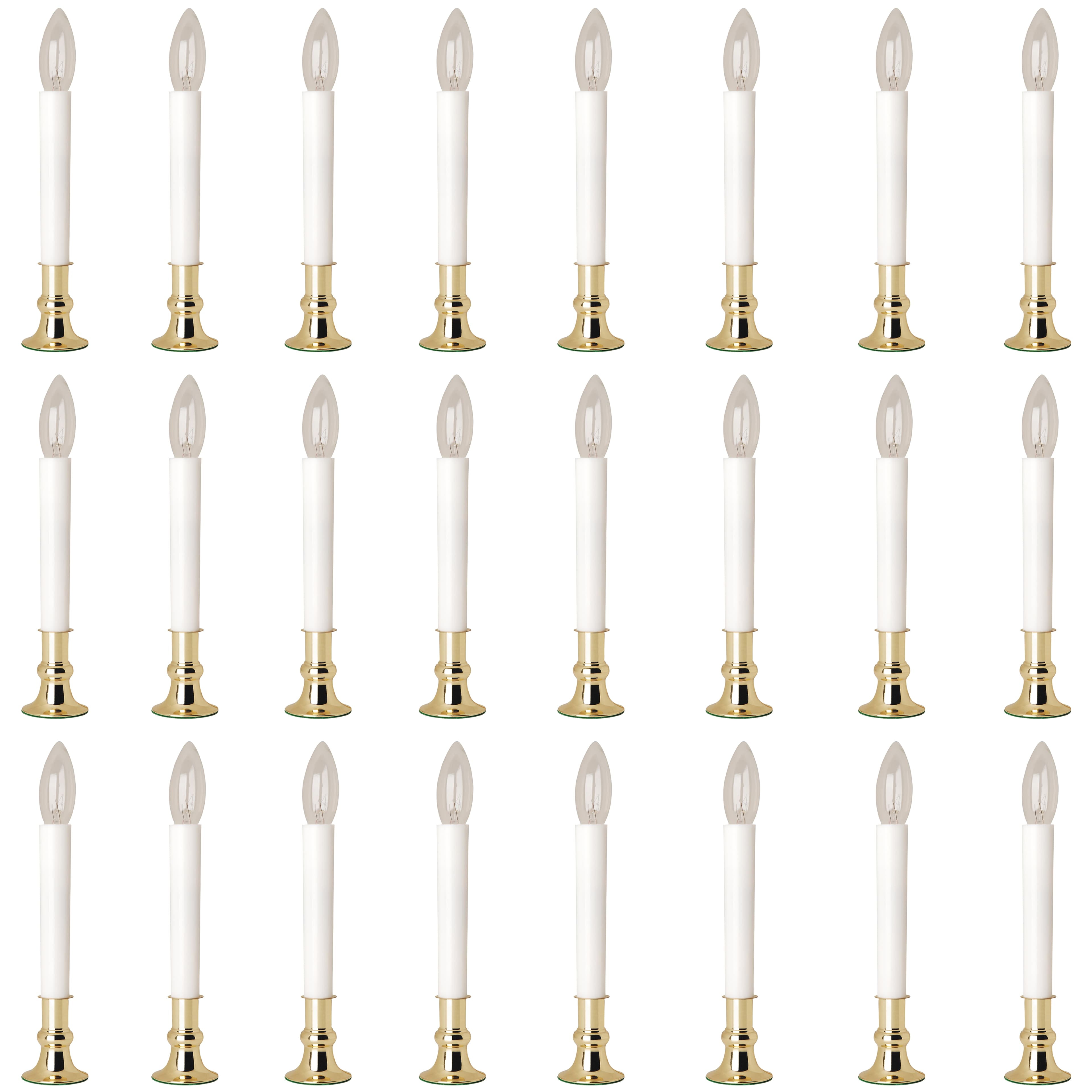 Electric candle lamp with on sale sensor in brass