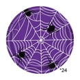 thumbnail image 1 of 24 Pack 7 Inch Spider Web Disposable Paper Plates, Halloween Spooky Print Heavy Duty Dinner Plates, Disposable Tableware for Indoor Outdoor Halloween Decorations Haunted House Birthday Party Supplies, 1 of 6