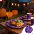 thumbnail image 1 of 24 Pack 7 Inch Spider Web Disposable Paper Plates, Halloween Spooky Print Heavy Duty Dinner Plates, Disposable Tableware for Indoor Outdoor Halloween Decorations Haunted House Birthday Party Supplies, 1 of 7