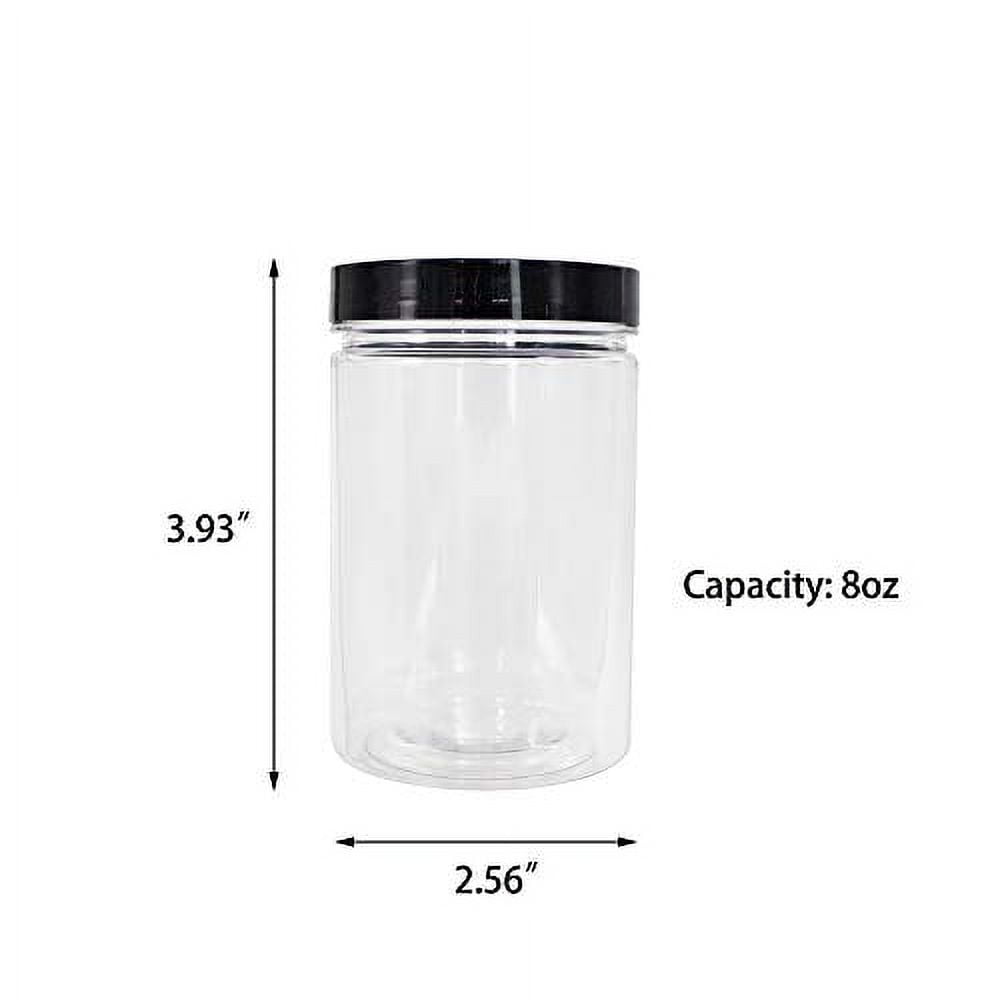 24 Pack 8OZ Clear Plastic Slime Jars With Lids, A Spatula, A Pen &Labels -  Slime Storage Containers/Storage Favor Jars/Cosmetic Jar/Craft Storage Jars