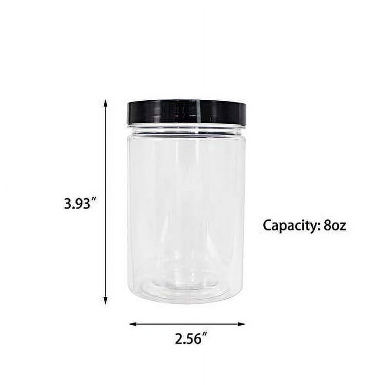 Habbi 24 Pack 8oz Slime Containers with Lids Plastic Jars Containers for  Slime with White Water-Tight Lids and Stickers Mini Storage for DIY Slime