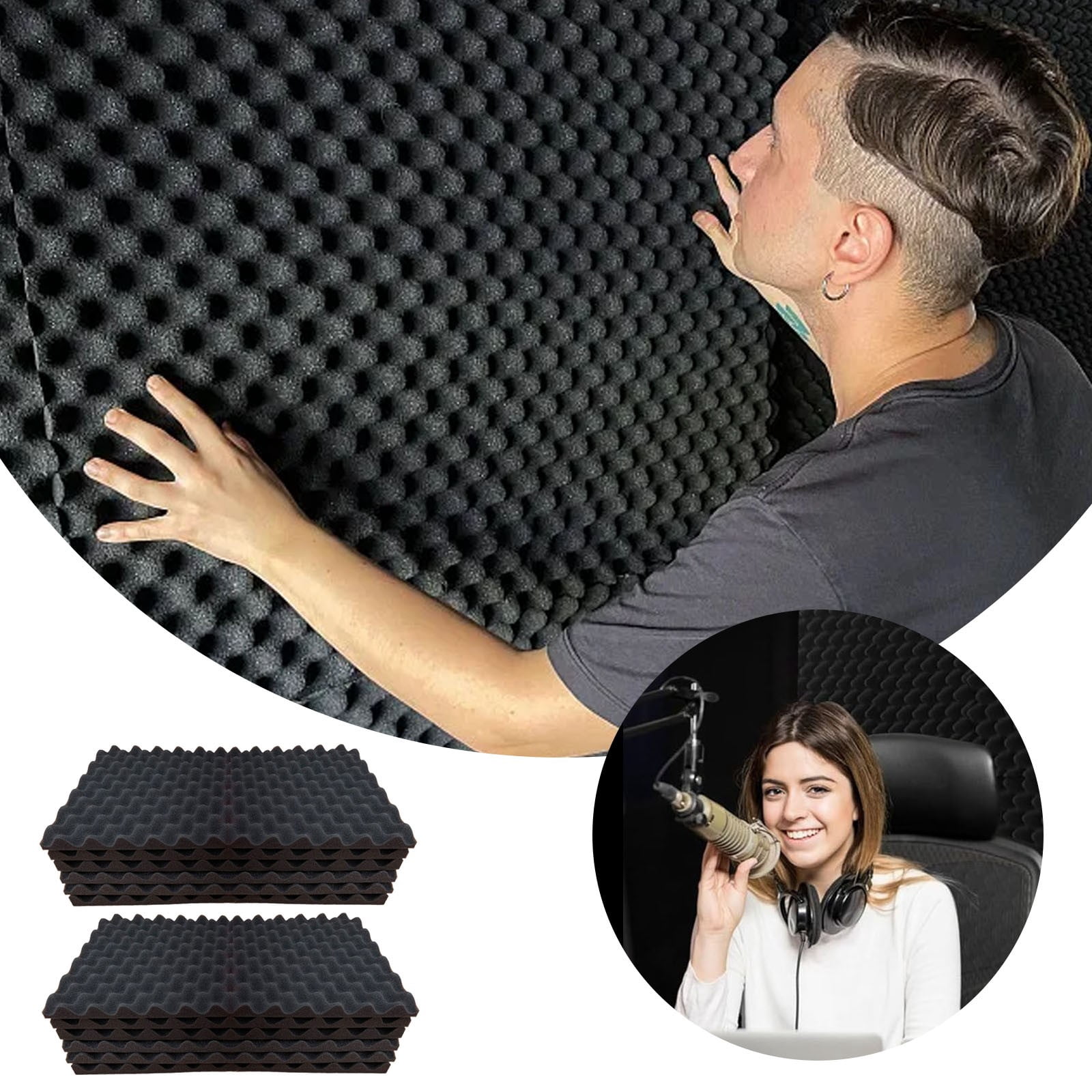 24 Pack Acoustic Panels 12X12X1 2 Inches Egg Crate Acoustic Photo Inspiration