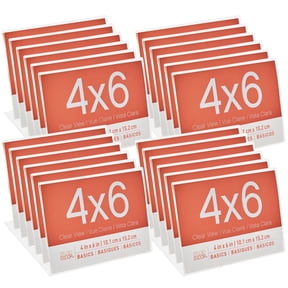 Studio Decor Acrylic Horizontal Bent 4" x 6" Frame, Basics, 24 Pack