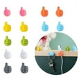 thumbnail image 1 of 24-Pack Self-Adhesive Silicone Thumb Hooks – Multi-Purpose Wall Hangers for Cable Clips, Keys, Wires & Small Items, No-Drill Organizer for Home & Office TIKA, 1 of 13