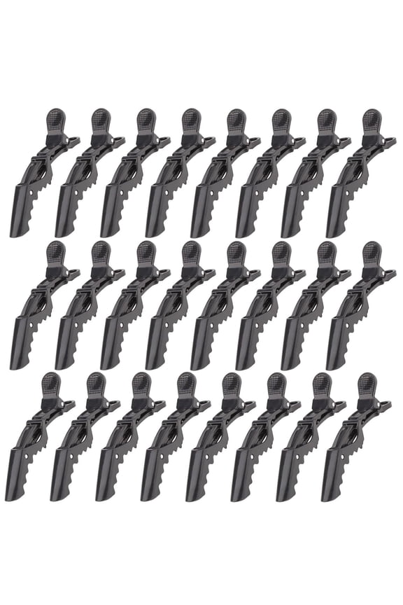 24 Pack Alligator Hair Clips for Styling Sectioning Large Salon Pro Hair Clips for Barber Clips for Hair Coloring, Cutting, Sectioning Big Gator Clips Hair Styling Accessories for Women Men, Black