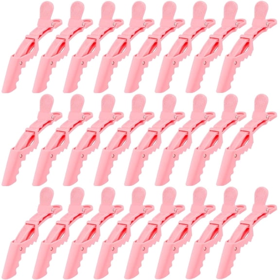 24 Pack Alligator Hair Clips for Styling Sectioning Large Salon Pro Hair Clips for Barber Clips for Hair Coloring, Cutting, Sectioning Big Gator Clips Hair Styling Accessories for Women Men, Green