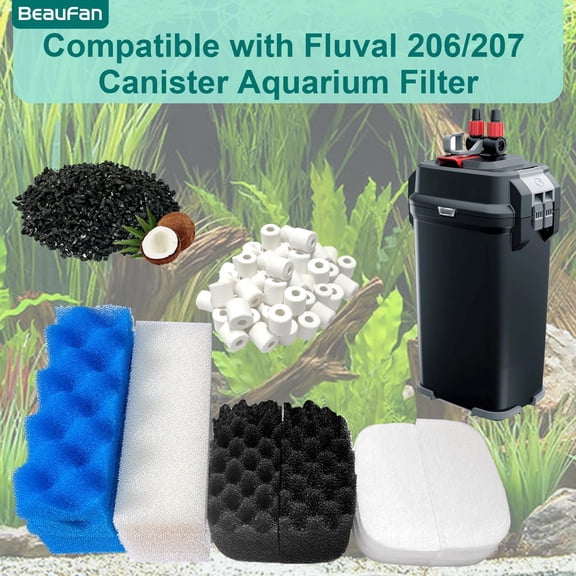 24 Pack Aquarium Media Kit Replacement for 206/207 Canister Filters