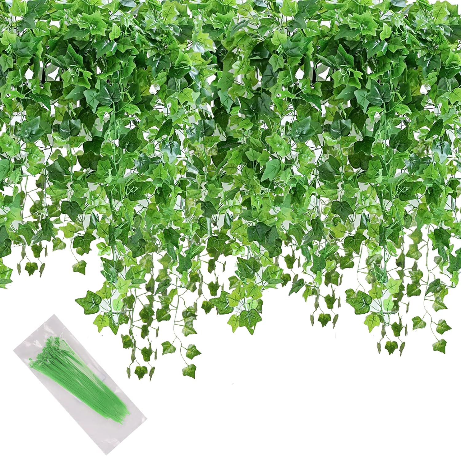24 Pack Artificial Ivy Greenery Hanging Vines Garland Fake Green