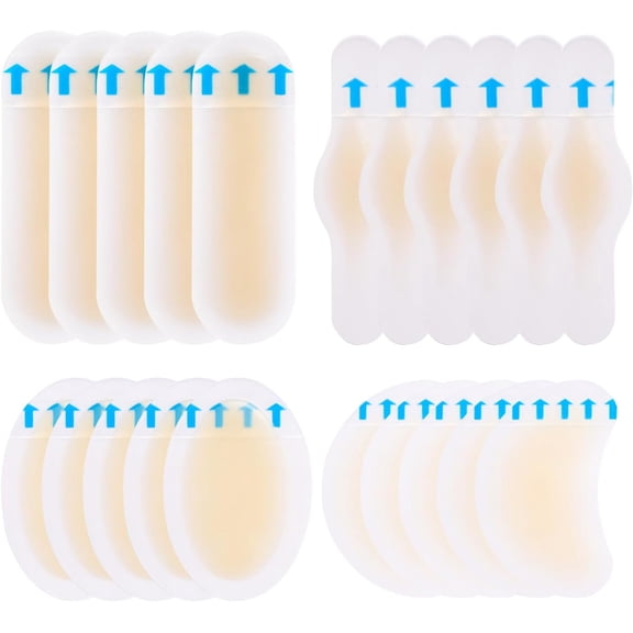 24 Pack Assorted Hydrocolloid Gel Blister Bandage for Professional Daily Use