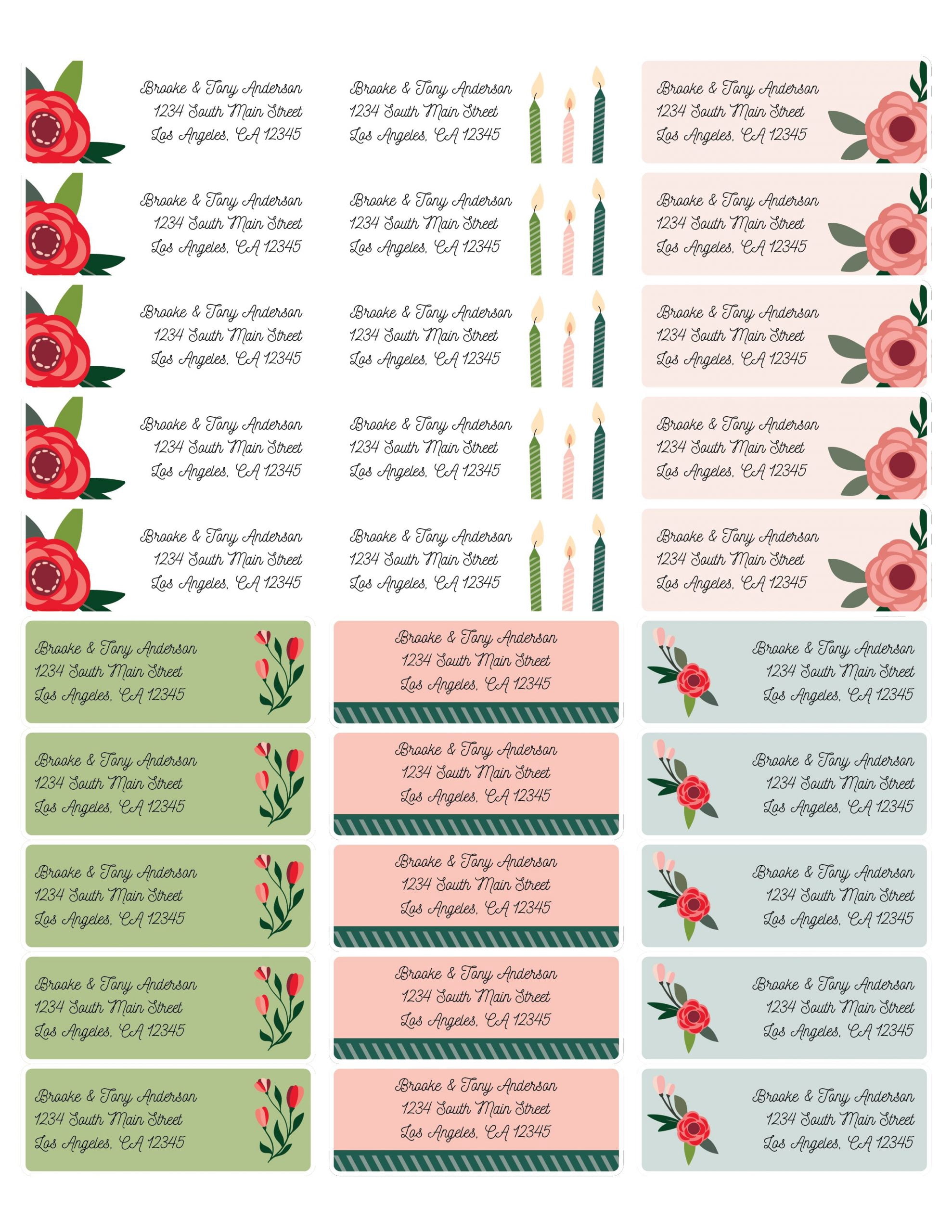 24 Pack Assorted Thank You Cards with Personalized Return Address Labels