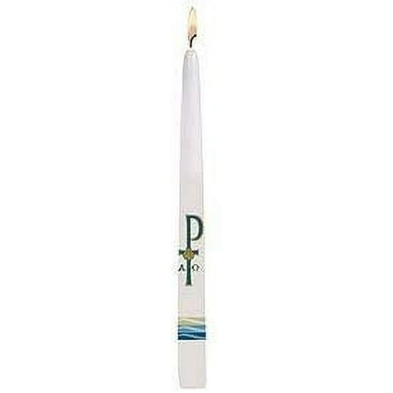 "24 Pack - Baptism by Water and The Holy Spirit Candle - Taper Size: 7/8 x 10"""