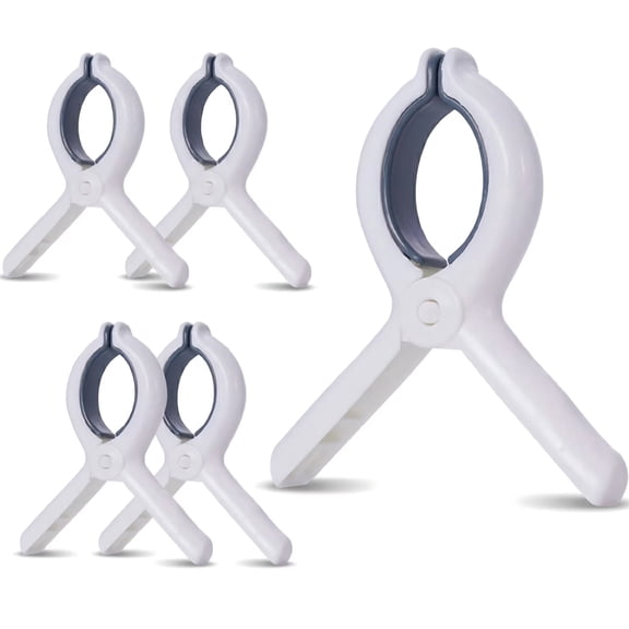 24 Pack Beach Towel Clips for Chairs, Heavy Duty Plastic Clothespins, Strong Grip Laundry Clips for Towels Clothes Blankets, Windproof Beach Chair Clips for Cruise Pool Outdoor Use