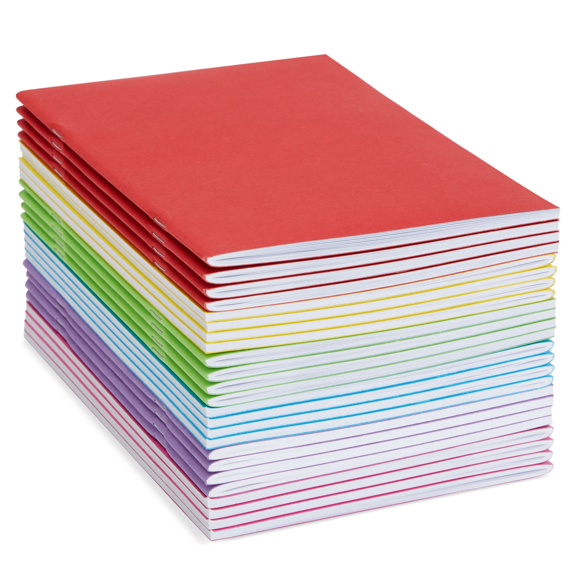 24 Pack Blank Books To Write Stories - A5 Colorful Notebooks Bulk - Unlined Travel Journals Scrapbooks for Sketching (5.5x8.5 in)