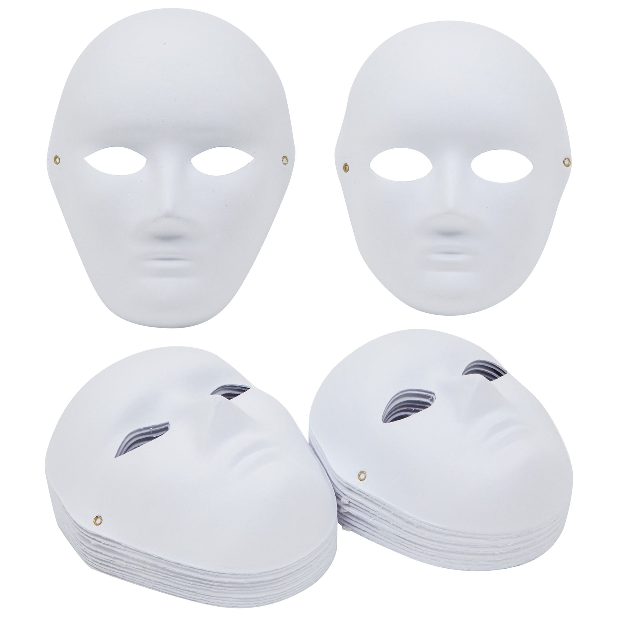  Halloween Paper Masks For Crafts White Blank Masks To  Decorate Halloween Party Supplies Die Cut Mardi Gras Masks Bulk