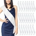 thumbnail image 1 of Sparkle and Bash Blank White Satin Sashes - Pack of 24 4 x 33 in - Pageants & Blank Bachelorette Sashes, 1 of 9