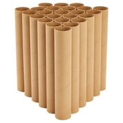 24 Pack Brown Cardboard Tubes for Crafts, Empty Paper Towel Rolls for DIY Projects, Classrooms (1.7x10 in)