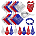 thumbnail image 1 of 24 Pack Bulk Cowboy Bandanas, Multi-purpose Unisex Head Scarf, Neck Wrap & Face Cover Accessory, 1 of 8