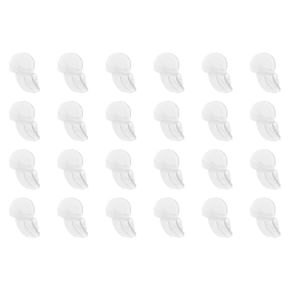 24 Pack Bulk Durags Ideal for Barbershops Events or Resale (White)