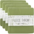 thumbnail image 1 of (24 Pack) Bulk Fleece Throw Blankets for Wedding Favors, Homeless Women, Men, Homes, Bed, Sofa, Couch, Office, Pet Blankets, Travel | Soft Warm Lightweight Throw Blankets in Bulk (Green), 1 of 18