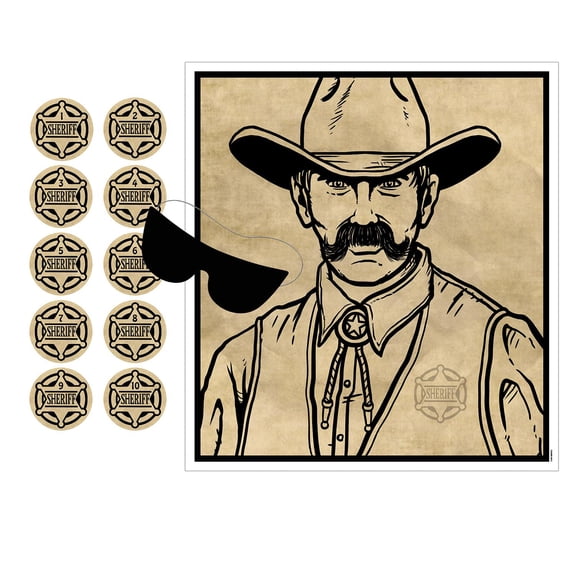 24 Pack Bulk Pin The Badge On The Sheriff Party Game