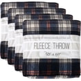 thumbnail image 1 of 24 Pack Bulk Plaid Sherpa Fleece Throw Blankets 50 x 60 for Wedding Guests, Homeless, Pets | Plaid Fleece Throw Blankets Bulk (Black Plaid), 1 of 16