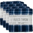 thumbnail image 1 of Trail maker (24 Pack) Plaid Fleece Blankets and Throws in Bulk Pack 50 x 60 for Wedding Guests, Homeless, Pets, 160 GSM, 1 of 6