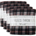 thumbnail image 1 of 24 Pack Bulk Plaid Sherpa Fleece Throw Blankets 50 x 60 for Wedding Guests, Homeless, Pets | Plaid Fleece Throw Blankets Bulk, 1 of 16