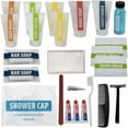 thumbnail image 1 of 24 Pack of Bulk Wholesale 25 Piece Travel Size Toiletry Kits for Men & Women Containing Shampoo, Conditioner, Body Wash, Body Lotion, Soap Bars, Toothbrush, Toothpaste, Hair Comb and More!, 1 of 4
