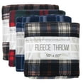 thumbnail image 1 of 24 pack Trail maker 60”L x 50”W Plaid Color Fleece Throw Blankets in Assorted Plaid, 1 of 9