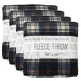 thumbnail image 1 of 24 Pack of Bulk Wholesale 60”L x 50”W Plaid Color Fleece Throw Blankets for Fall, Winter, Spring, Summer, Men, Women, Children, Homeless, Charity Donation Drives in Black Plaid, 1 of 7
